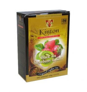 Кинтон цейлонский черный чай  Клубника и Киви 100 гр. ― Теа network shop