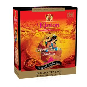 Кинтон чай плантационный Димбула  100 пак х 2,5 г  х 12 шт цейлонский черный ―  аутентичный чай из Китая и Цейлона 