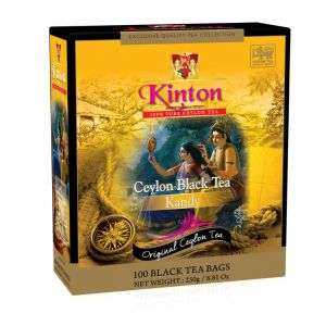 Кинтон чай плантационный Канди  100 пак х 2,5 г  х 12 шт цейлонский черный ―  аутентичный чай из Китая и Цейлона 
